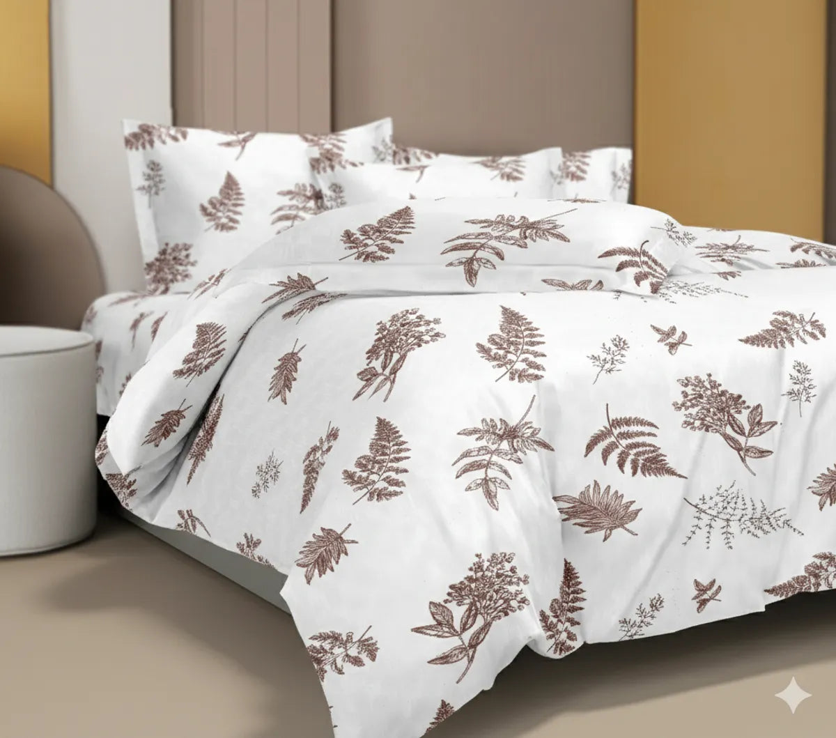 INDIESHADES King Size 100% Pure Cotton Bedsheet with Pillow Covers