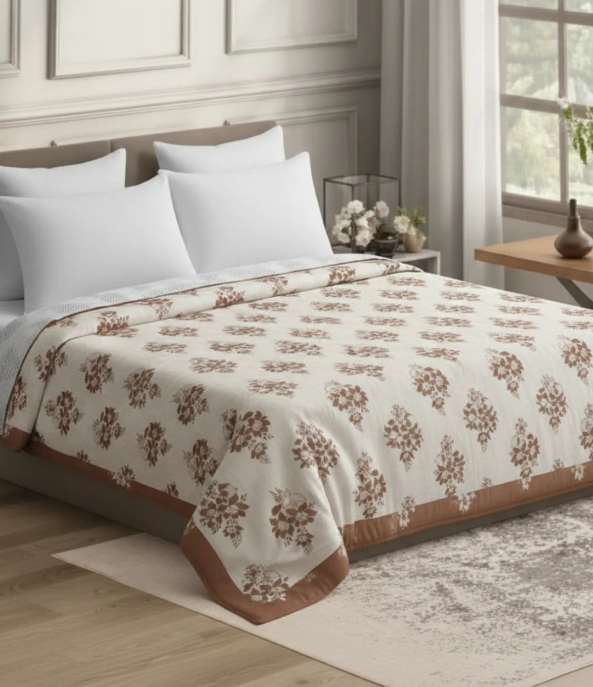 INDIESHADES 120 GSM Premium Cotton Printed Dohar ( MULTICOLOR )