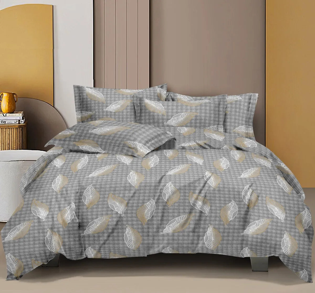 INDIESHADES King Size 100% Pure Cotton Bedsheet with Pillow Covers