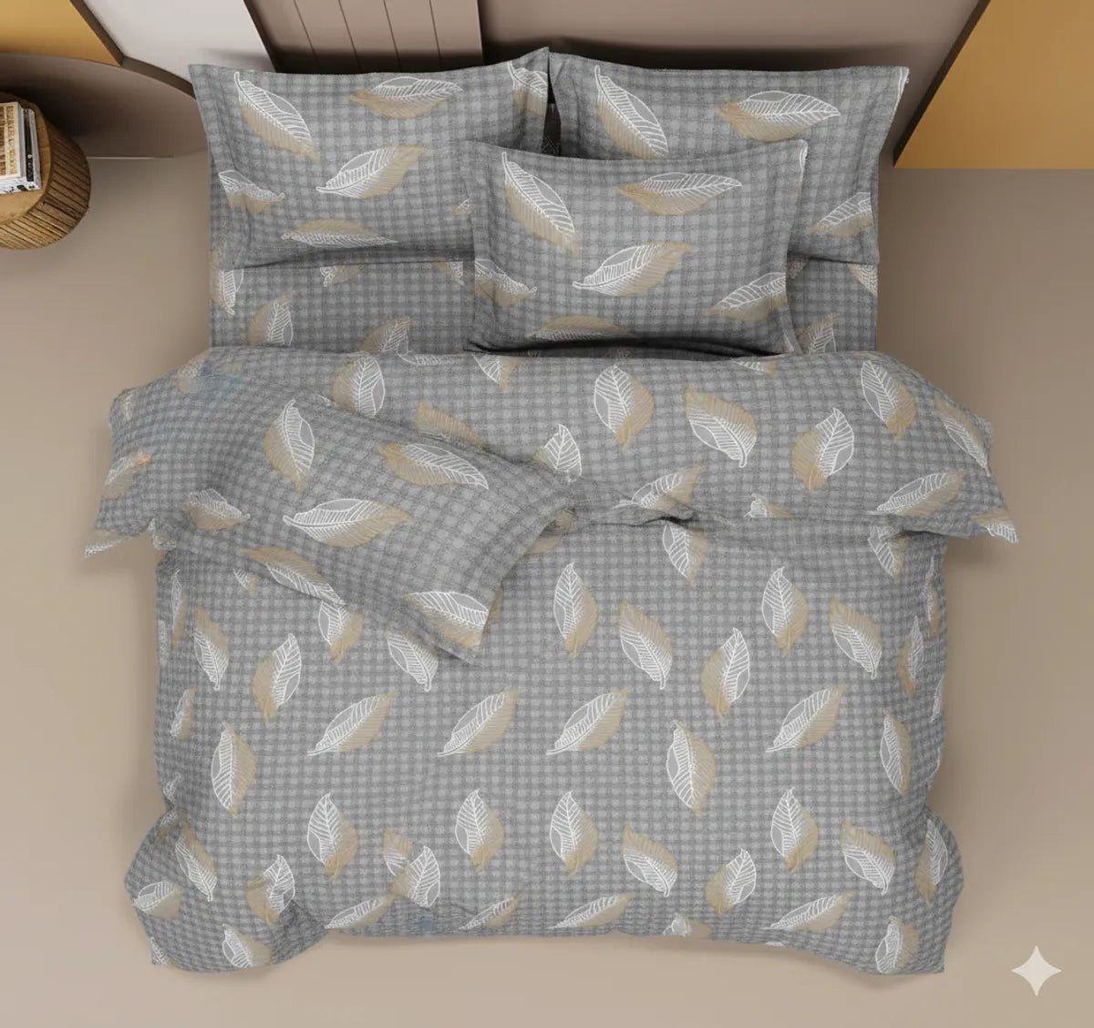 INDIESHADES King Size 100% Pure Cotton Bedsheet with Pillow Covers