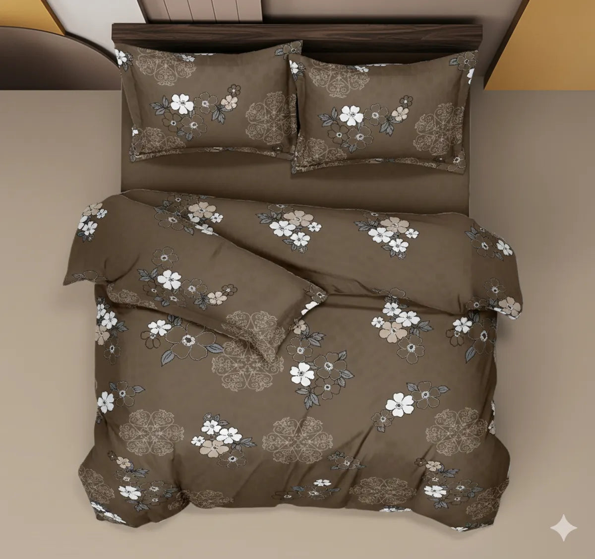 INDIESHADES QueenSize 100% Pure Cotton Bedsheet with Pillow Covers (Copy)