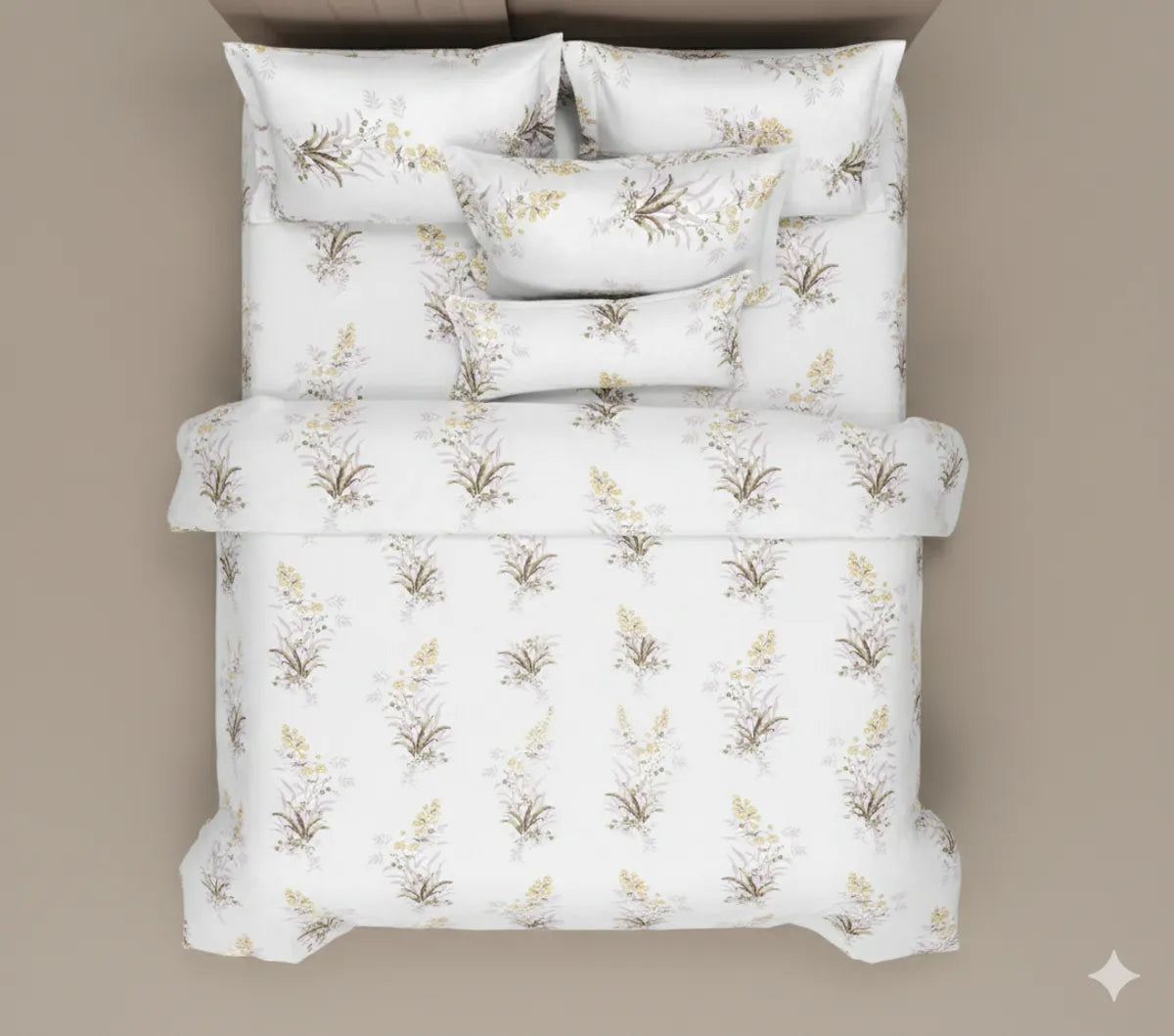 INDIESHADES Cotton King Flat 210 TC Printed Bedsheet  (Pack of 1WITH 2 Pillow Covers)