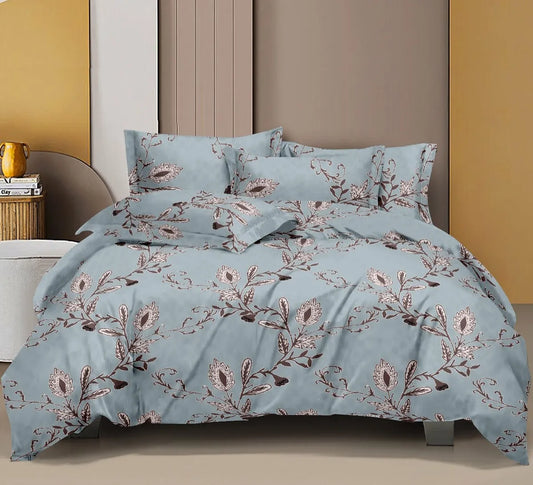 INDIESHADES QueenSize 100% Pure Cotton Bedsheet with Pillow Covers