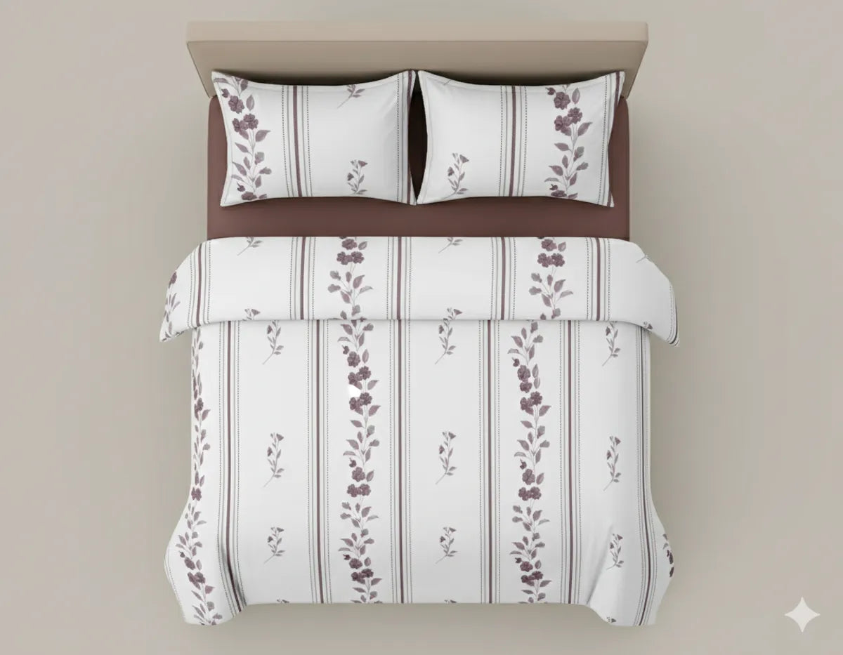 INDIESHADES King Size 100% Pure Cotton Bedsheet with Pillow Covers