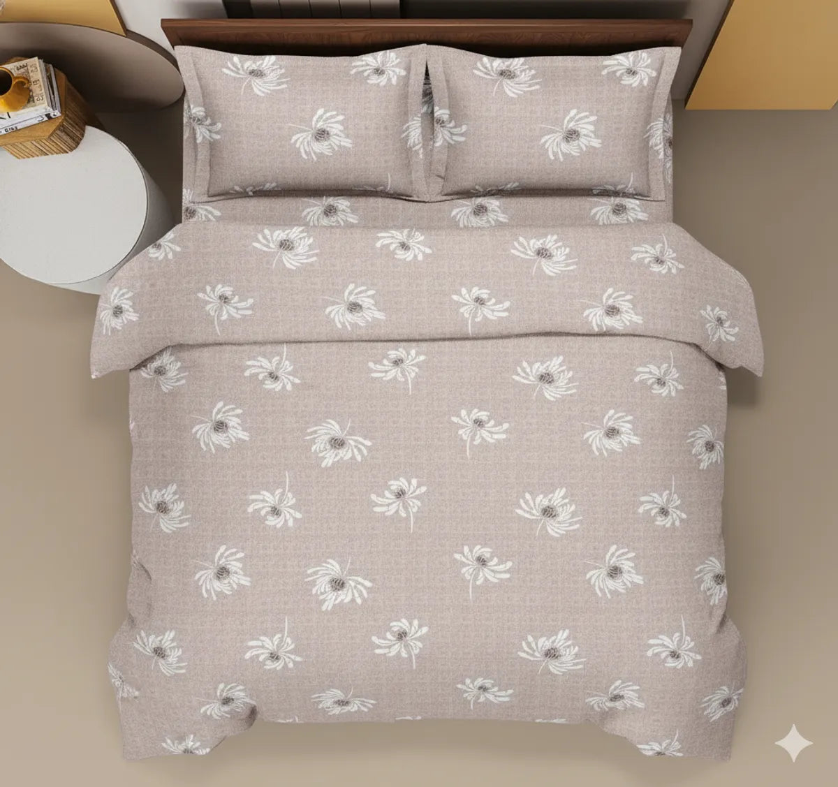 INDIESHADES QueenSize Pure Cotton Bedsheet with Pillow Covers